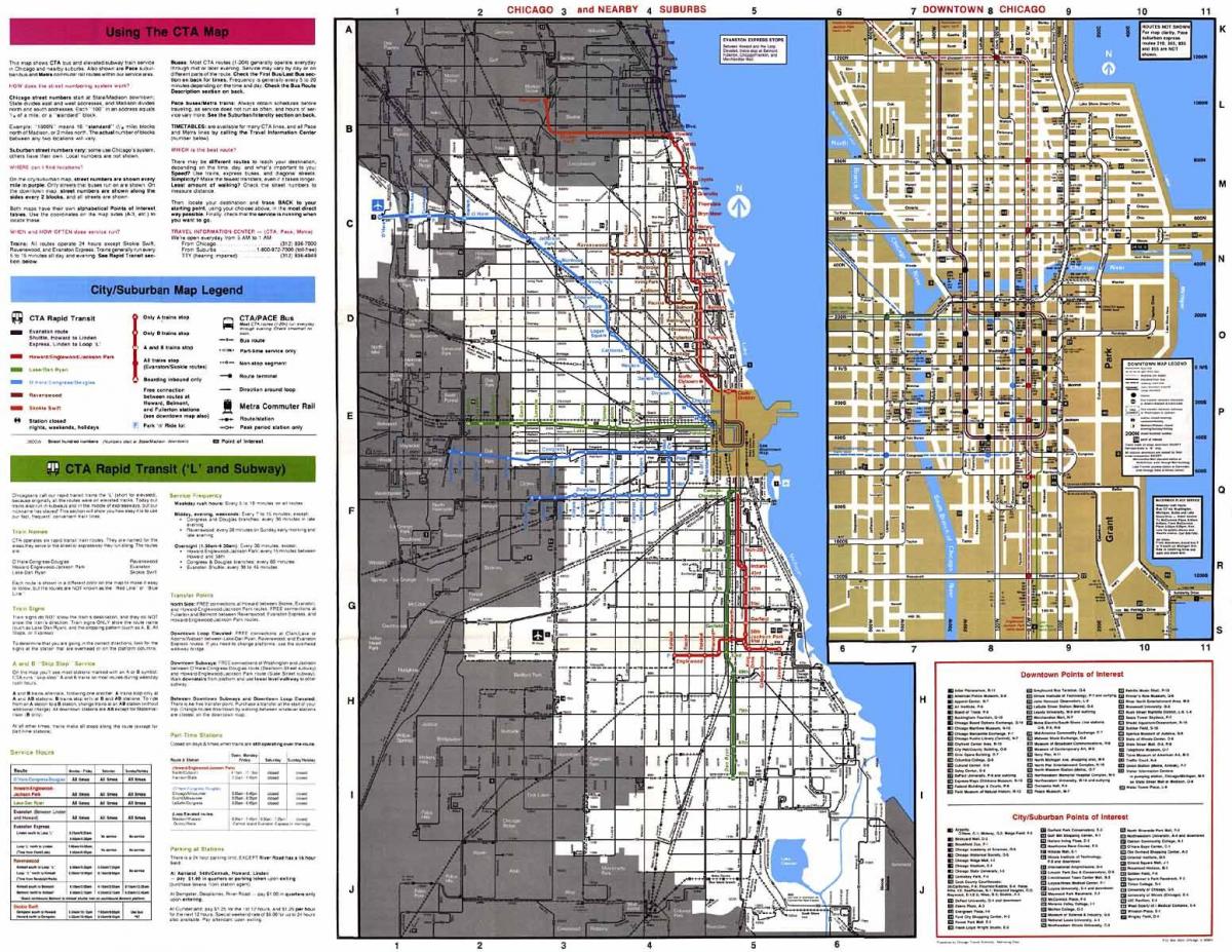 bus Routen Chicago-Karte