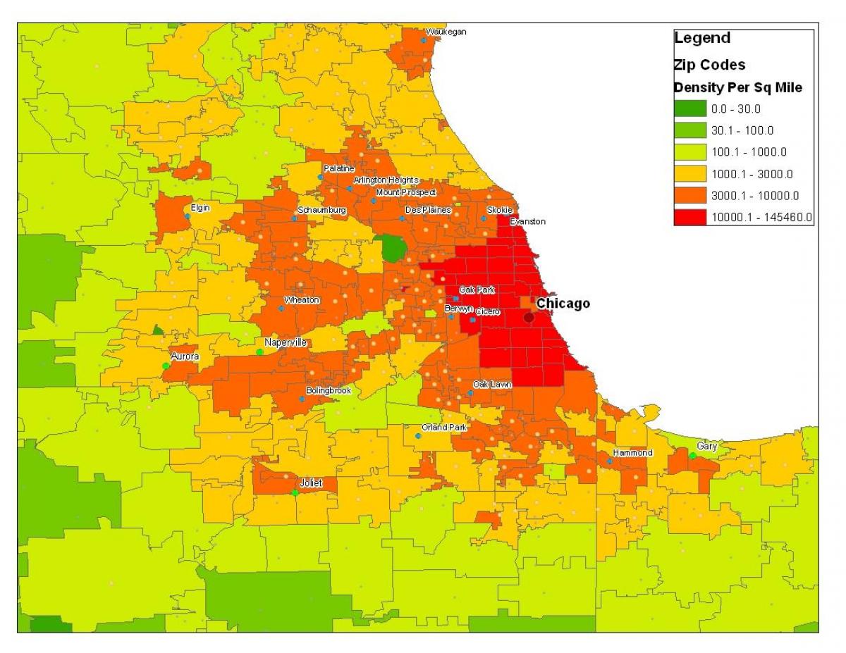 demografische Karte von Chicago