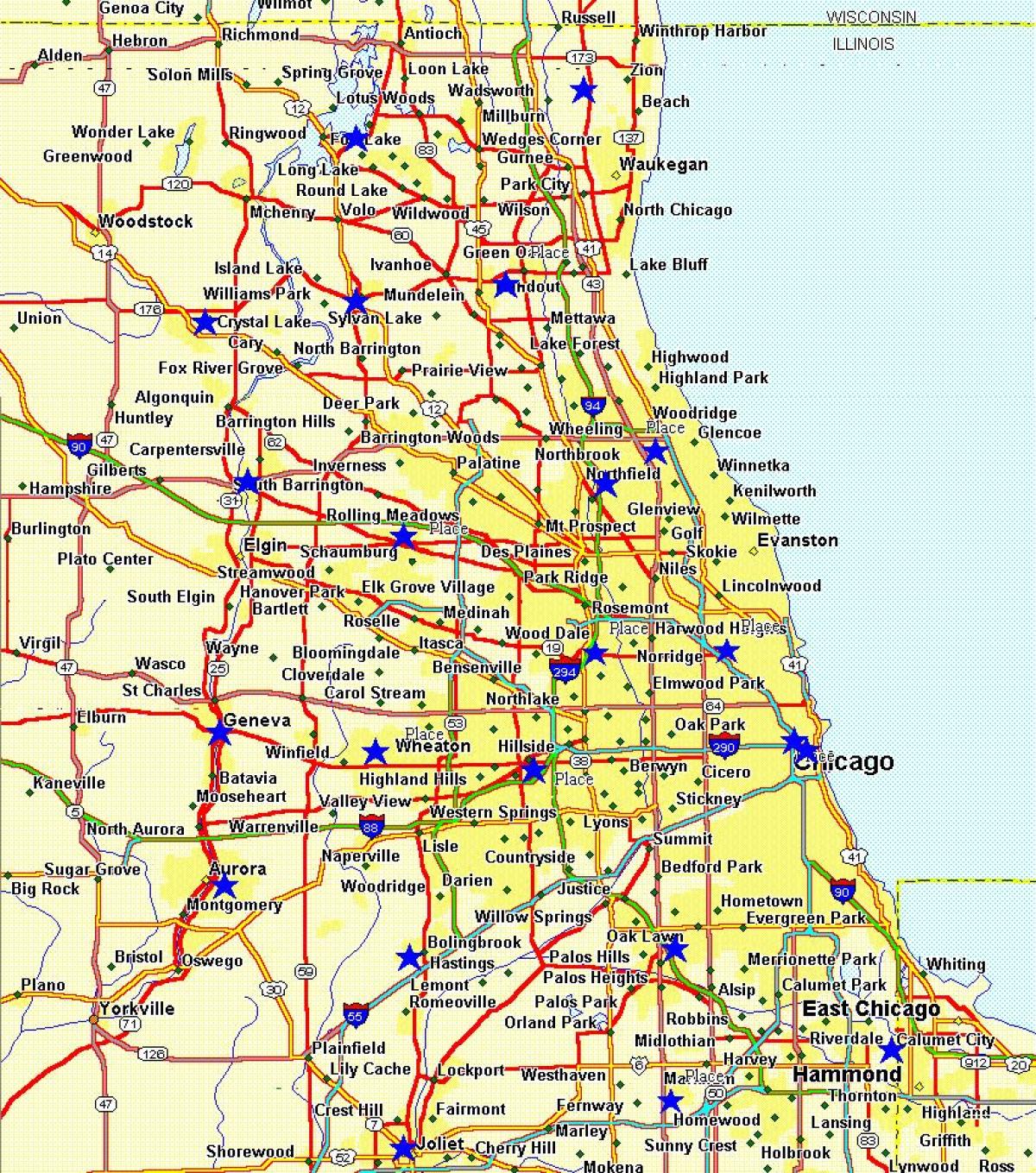 Stadtplan von Chicago