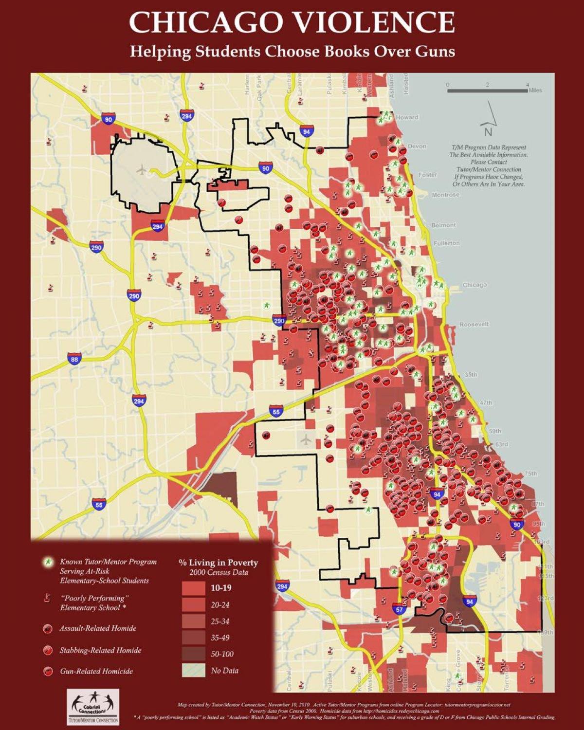 Kriminalität Karte von Chicago