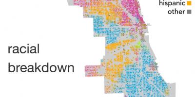 Karte von Chicago Ethnizität