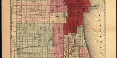Karte des great Chicago fire