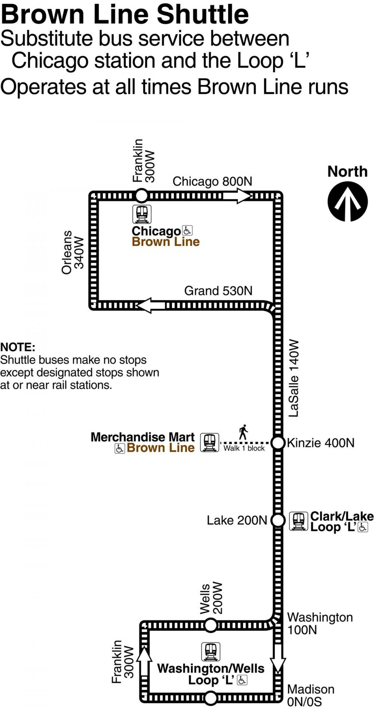 Chicago braune Linie anzeigen