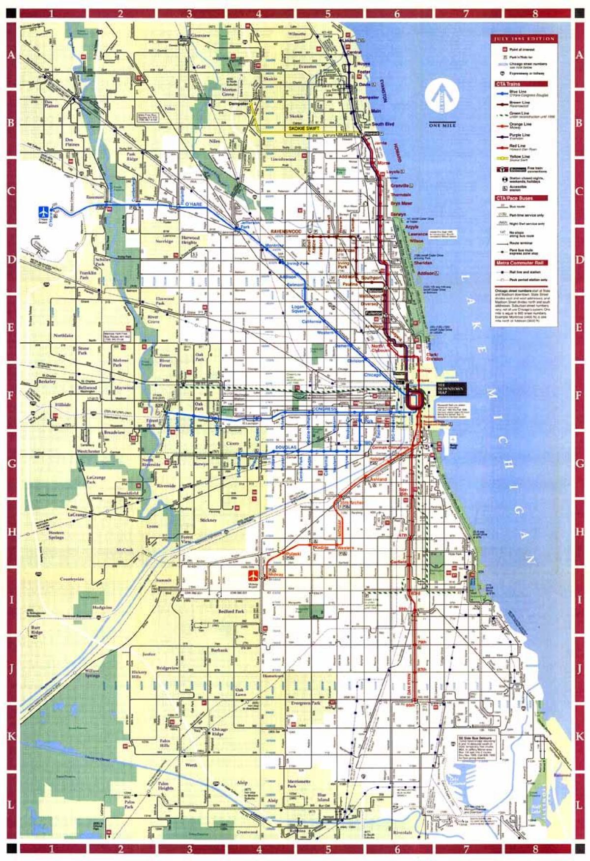 Karte von Chicago city limits