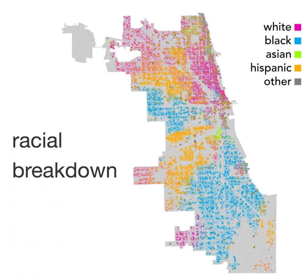 Karte von Chicago Ethnizität