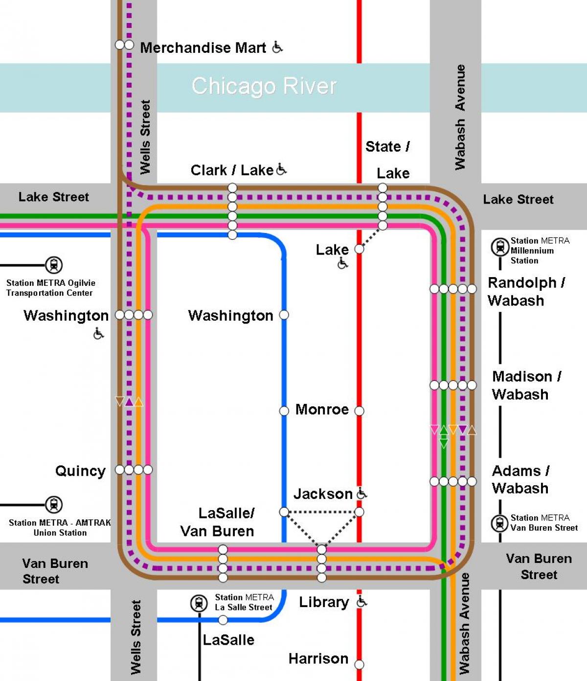 orange line map Chicago