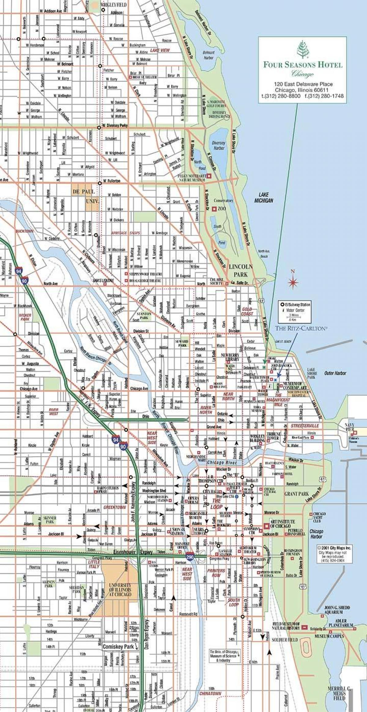 street Stadtplan von Chicago