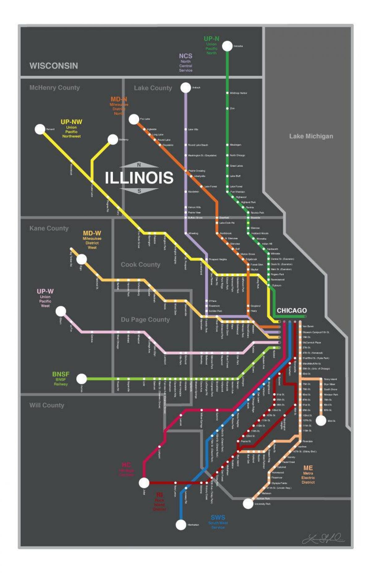 metra Chicago Karte anzeigen