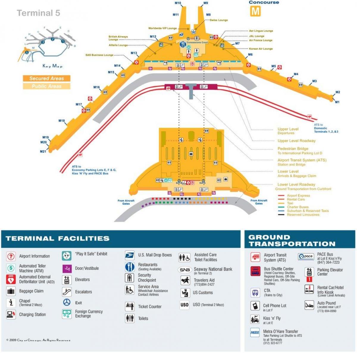 Karte von O Hare terminal 5