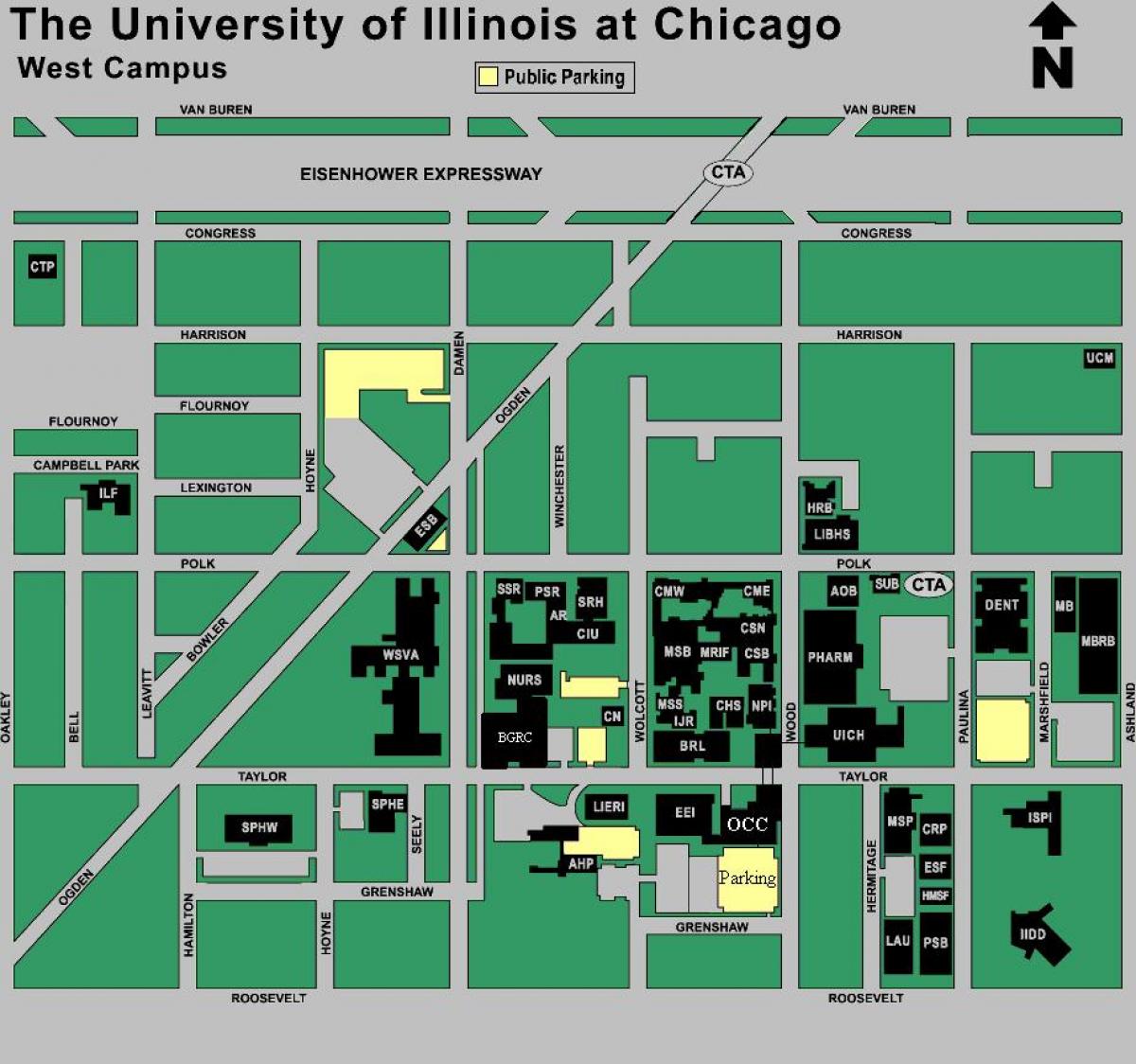 Karte des UIC-campus
