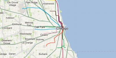 Chicago blue line train anzeigen