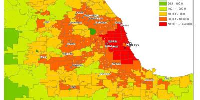 Demografische Karte von Chicago