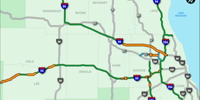 Chicago tollway-Landkarte
