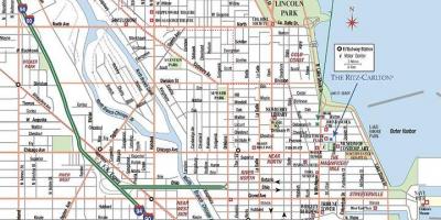 Street Stadtplan von Chicago