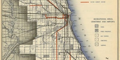 Karte von Chicago U-Bahn