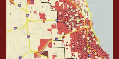 Kriminalität Karte von Chicago