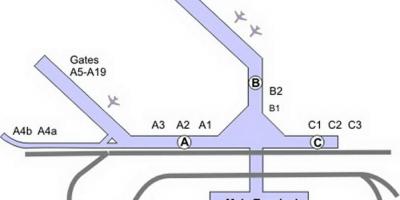 Mdw airport Landkarte